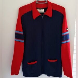 Vintage White Ram Wool Knit Sweater M